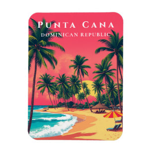 Vintage Punta Cana Dominikanische Republik Beach T Magnet