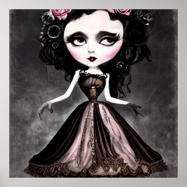 Vintage Puppe Poster (Vorne)