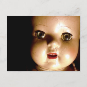 Vintage Puppe Postkarte