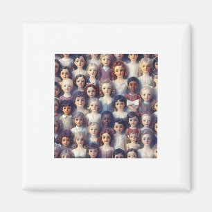 Vintage-Puppen-Aufkleber10 Magnet