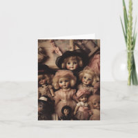 Vintage Puppen, in rosa gekleidet