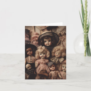 Vintage Puppen Karte