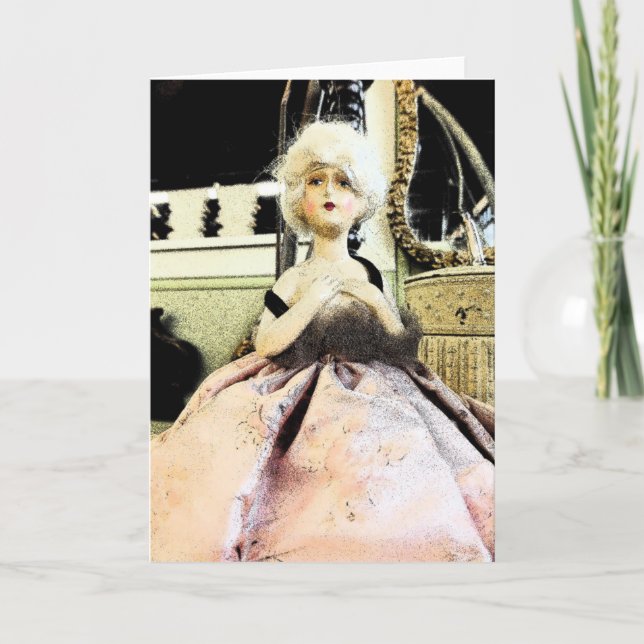 Vintage Puppenkarte Karte (Vorderseite)