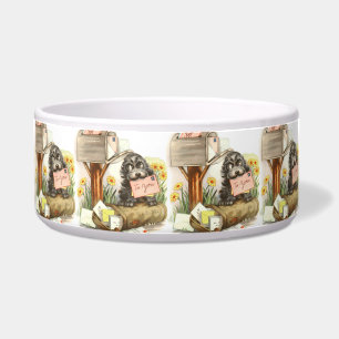 Vintage Puppy Art Mailbox Napf