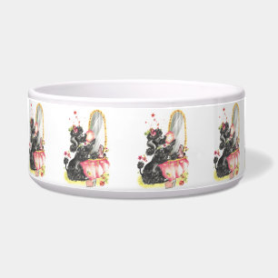Vintage Puppy Art Prissy Poodle Napf