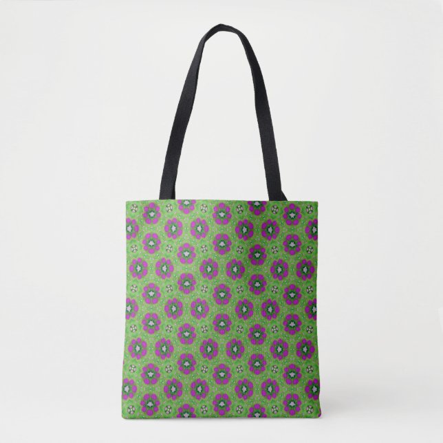 Vintage Purple Blossom Tote Bag (Vorderseite)