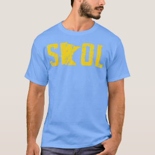 Vintage-Purpur und Gelb, abgenutzt T-Shirt