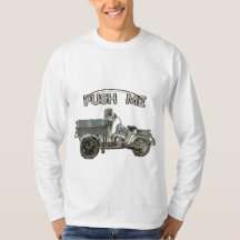 Vintage Push Me Fahrzeug Herren Langarmshirt