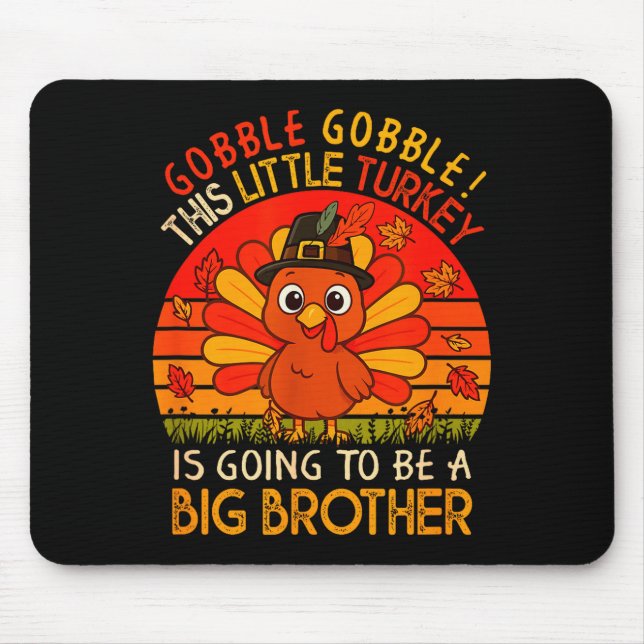 Vintage-Pute wird Big Brother Thanksgiving sein Mousepad (Vorne)