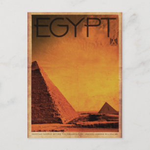 Vintage Pyramiden Ägypten Reise Postkarte