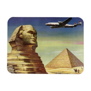 Vintage Pyramiden, die Große Sphinx von Gizeh, Ägy Magnet