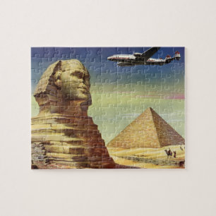 Vintage Pyramids, the Great Sphinx of Giza, Egypt Puzzle