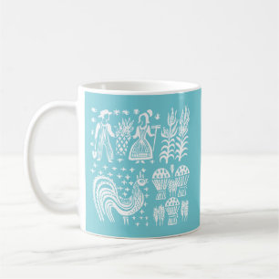 Vintage-Pyrex-Muster - Butterprint Weiß Kaffeetasse