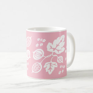 Vintage-Pyrex-Muster - Stachelbeere Weiß Tasse