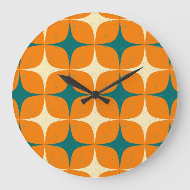 Vintage Quadrate Große Wanduhr (Vorderseite)