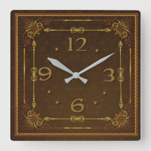 Vintage Quadratische Wanduhr