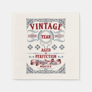 Vintage-Qualität gereift bis zur Vollkommenheit, G Serviette