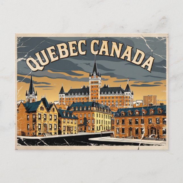 Vintage Quebec, Kanada Postkarte (Vorderseite)