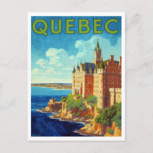 Vintage-Quebec-Reiseposter - Château Frontenac Postkarte