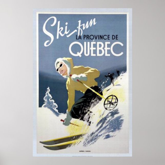 Vintage Quebec Ski Poster (Vorne)