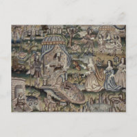Vintage Queen Esther Tapestry Stickerei Lila