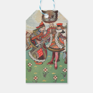 Vintage-Queen-King-Cheshire-Cat-Wunderland-Kunst Geschenkanhänger