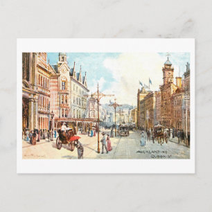 Vintage Queen Street, Auckland, Neuseeland Postkarte