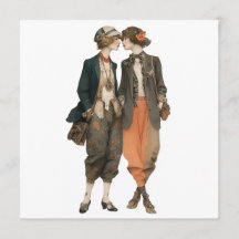 Vintage-Queer-Mode-Modelle - Decoupage-Blatt,