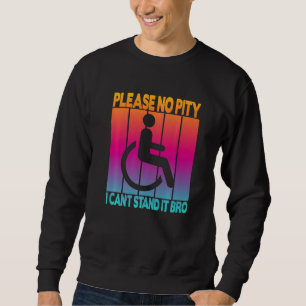 Vintage Querschnittsgelähmter Behinderter Rollstuh Sweatshirt