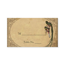 Vintage Quetzal Bird Elegante Hochzeiten Platzkart