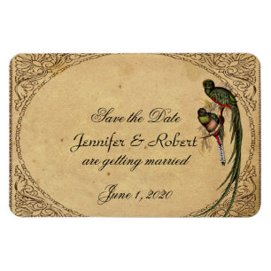 Vintage-Quetzalvogel-Hochzeit - Sichert euch das D Magnet