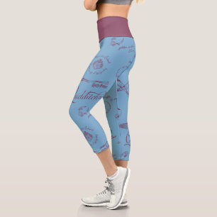 Vintage QUIDDITCH™-Skizzenmuster Capri Leggings