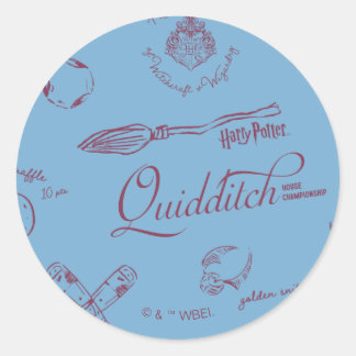 Vintage QUIDDITCH™ Skizzenmuster Runder Aufkleber