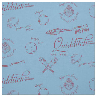 Vintage QUIDDITCH™-Skizzenmuster Stoff