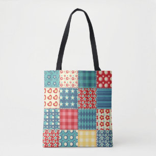 Vintage-Quilt: Patchwork-Hintergrundmuster.