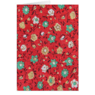 Vintage-Quilt-Quadrat Rot Mit Blumen Für Jeden Anl