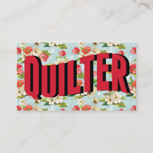 Vintage Quilter steppende Geschäfts-Karten Visitenkarte