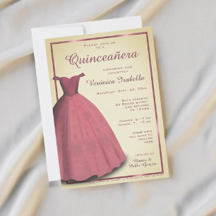 Vintage Quinceañera mis quince Party Einladung