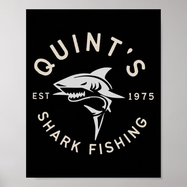 Vintage Quint's Haifischfang 1975 Retro 2  Poster (Vorne)