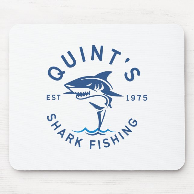 Vintage Quint's Haifischfang 1975 Retro  Mousepad (Vorne)