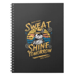 Vintage Rabbit Workout Motivation Art Notizblock