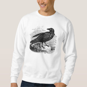 Vintage Raben-Schwarz-Vogel-Krähen-personalisierte Sweatshirt