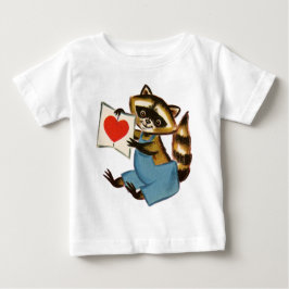 Vintage Raccoon-Liebe Baby T-shirt