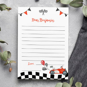 Vintage Race Car Time Capsule Note Card Dankeskarte