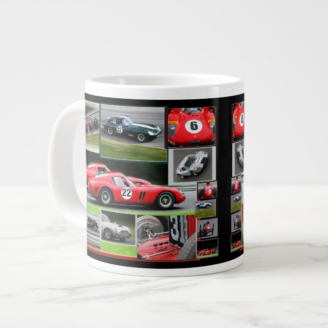 Vintage Racers Jumbo-Tasse (Vorderseite Links)