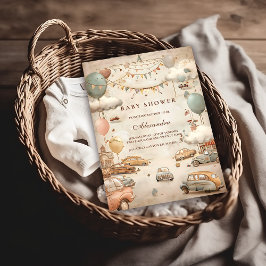 Vintage Racing Baby Shower Einladung