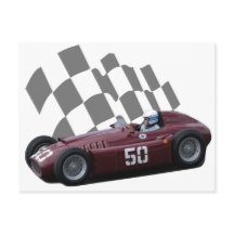 vintage racing car post card 8