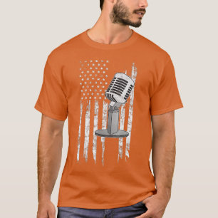 Vintage Radio-DJ-Shirt - Amerikanisches US-Flag-Sh T-Shirt
