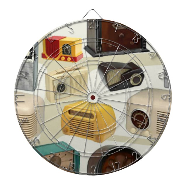 Vintage Radios-Metallkäfig Dartscheibe (vorne)