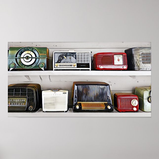 Vintage Radios Poster (Vorne)